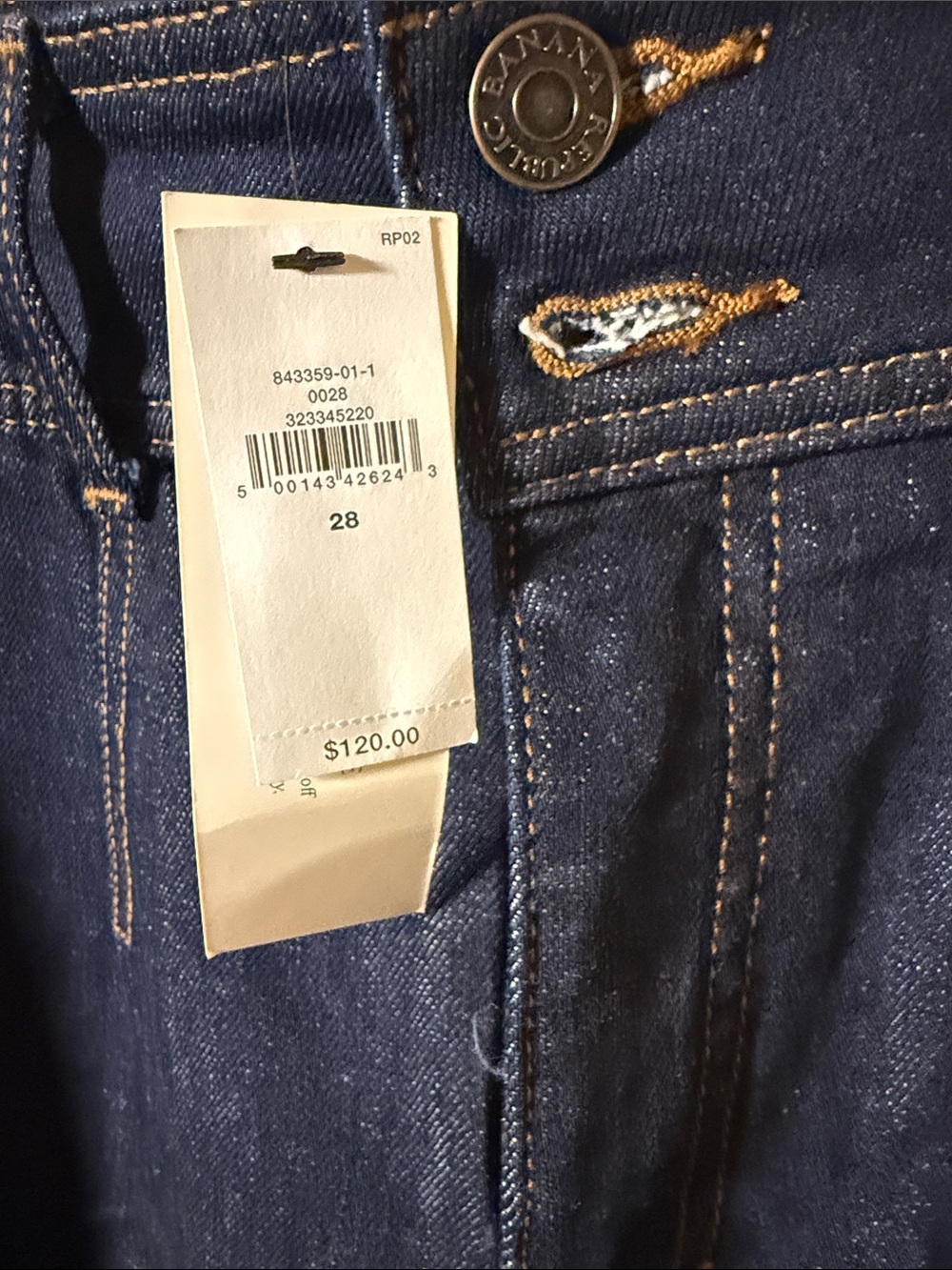 Banana Republic Dark Blue Cropped Wide-Leg Jeans - Picture 2 of 6